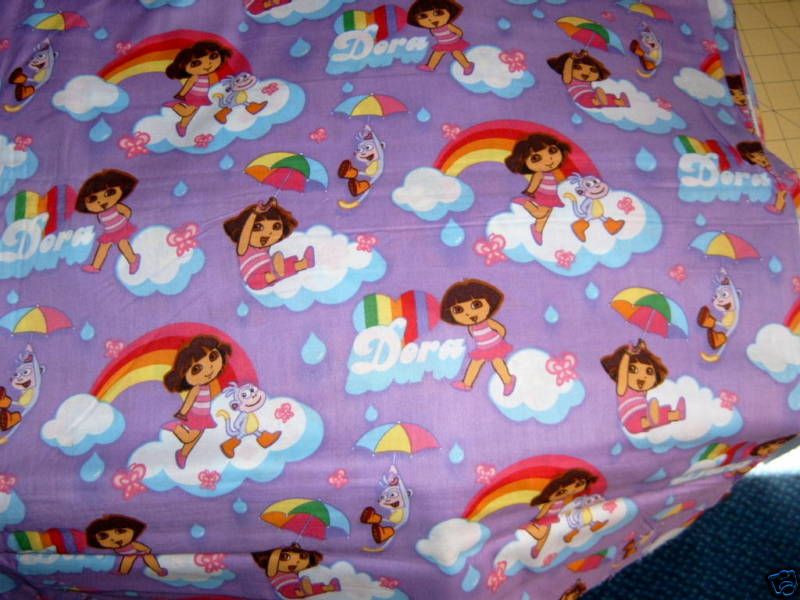 BOOTS DORA THE EXPLORER TRAVEL PILLOWCASE RAINBOWS  