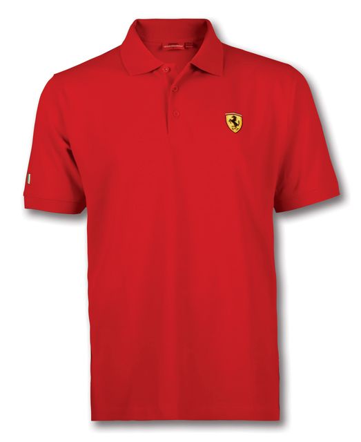 100% AUTHENTIC FERRARI MEN’S NEW SHIELD POLO SHIRT  