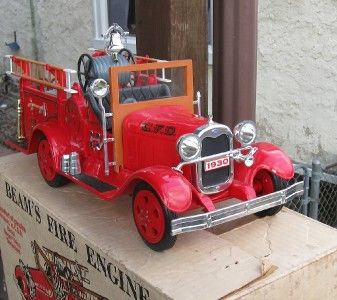 JIM BEAMS FIRETRUCK 1930 MODEL A FORD ORIGINAL BOX STORED AWAY 