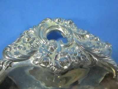 VINTAGE ITALY LEONARD SILVERPLATE HEART TRINKET DISH 8 X 5  