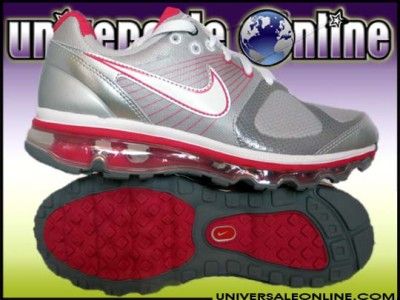 NIKE SHOES AIR MAX 2010 KIDS 5Y / 6.5 WOMENS   SILVER RUNNING PLUS 