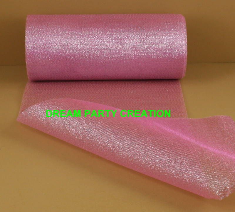 PINK Shimmer METALLIC Organza Roll 10 YDS  