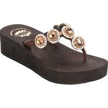 Yellow Box Premium Collection CHRISTIE Brown Womens Flip Flop Sandal 