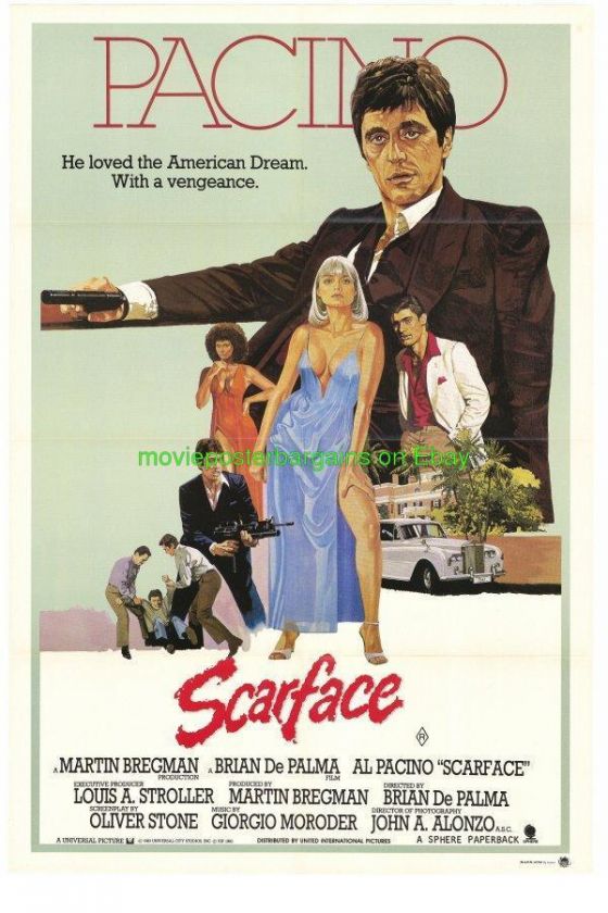 SCARFACE MOVIE POSTER AUSTRALIAN ONE SHEET AL PACINO  