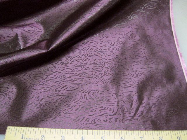 Fabric IRIDESCENT Taffeta Purple Plum W pattern IRT02  