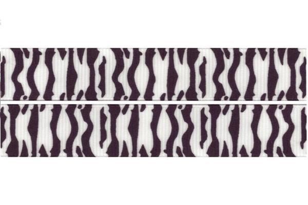 yd 5/8 ZEBRA Print Grosgrain Ribbon  