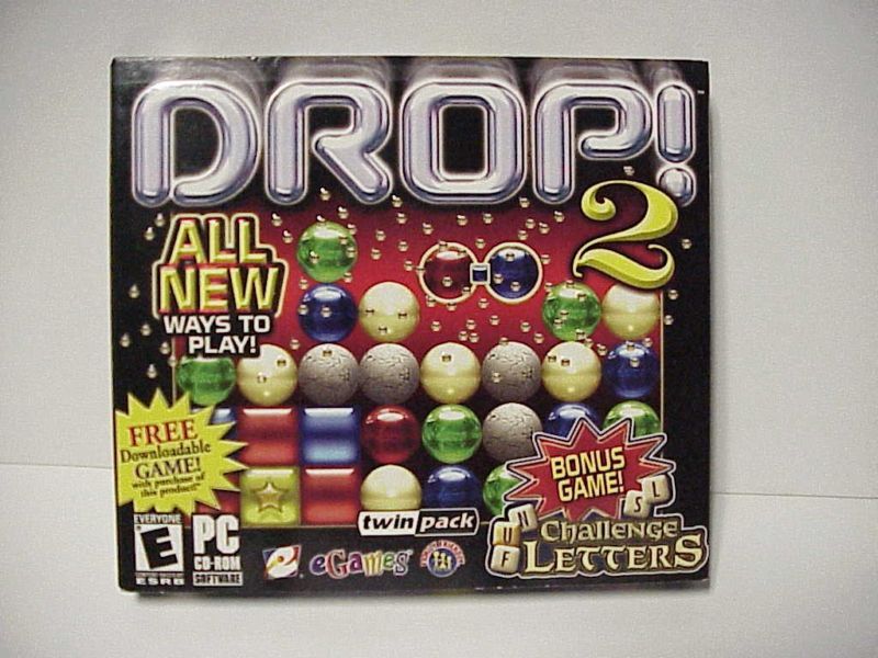 Drop 2 twin pack w/bonus game, egame PC CD Rom  