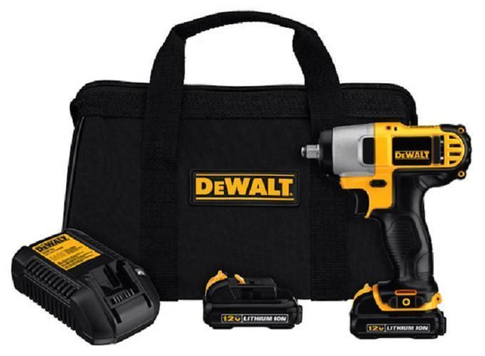 Dewalt DCF813S2 3/8 Impact Wrench Kit with 2 batteries, charger 