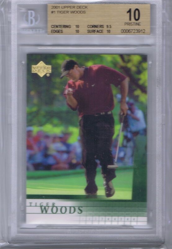 2001 UD #1 Tiger Woods BGS 10 Pristine RC Upper Deck  