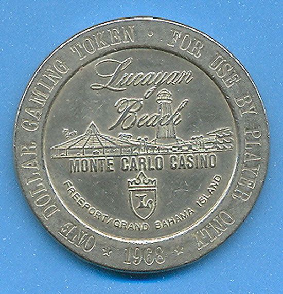 Montecarlo Casino Token 1968 Lucayan Beach,Grand Bahama  