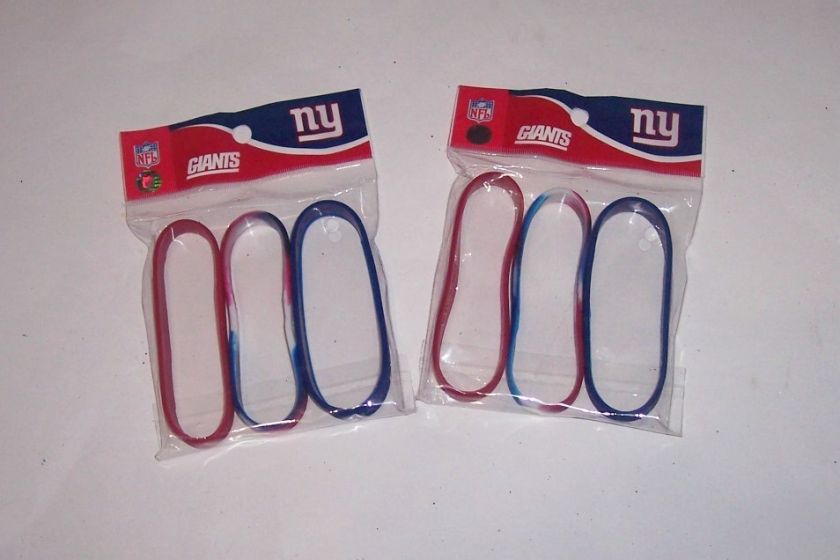 New York Giants Rubber WristBands Bracelets NFL 681329215254  