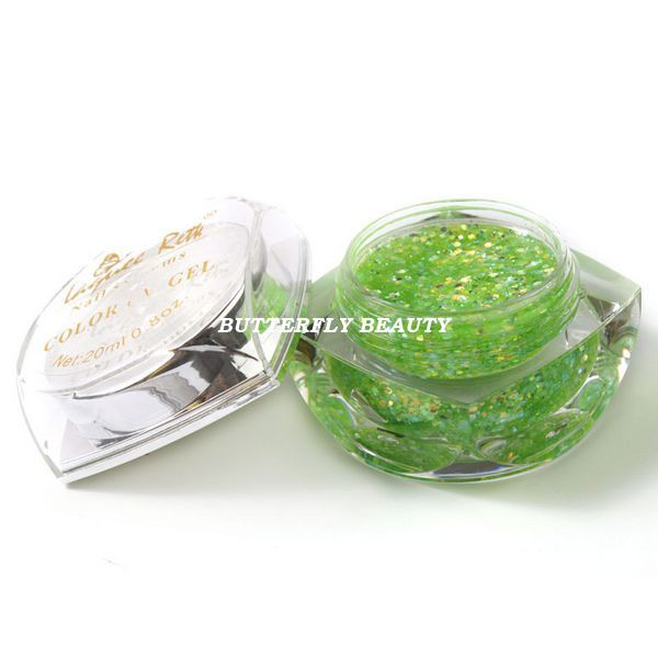 BrightGreen Tiny hexagonal UV Gel For Nail Art R011  