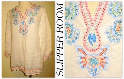 White COTTON Ethnic Indian sequin Bead Top Shirt Tunic  