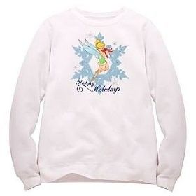 New Disney Christmas Happy Holidays Tinker Bell Sweatshirt Womens XXL 