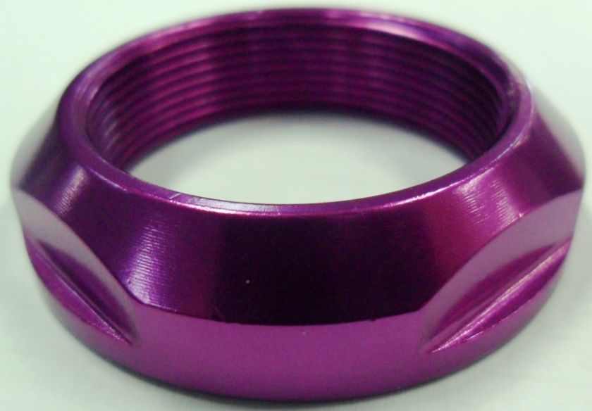 Scooter Headset Fork Alloy Lock Nut Locking Ring PURPLE  