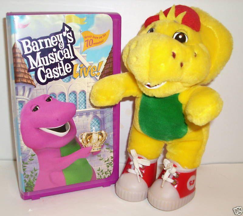 BARNEY VHS & PLUSH BY 8.5 TALL  