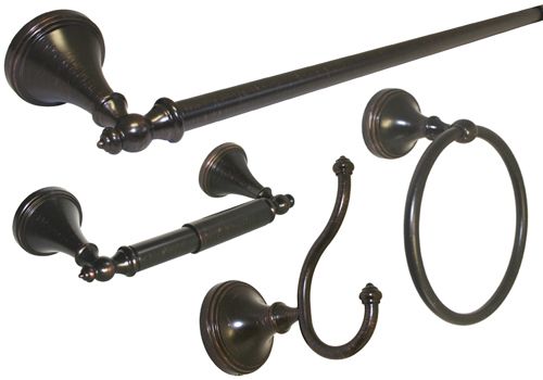 Venetian Bronze Bathroom Accessories 4PC Combo 24 61  