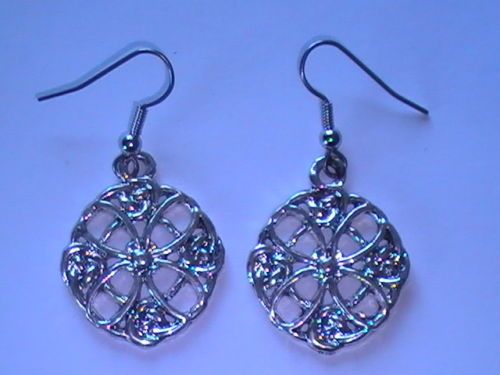 SILVER*EARTH*AIR**FIRE*WATER*CELTIC KNOT CHARM EARRINGS  