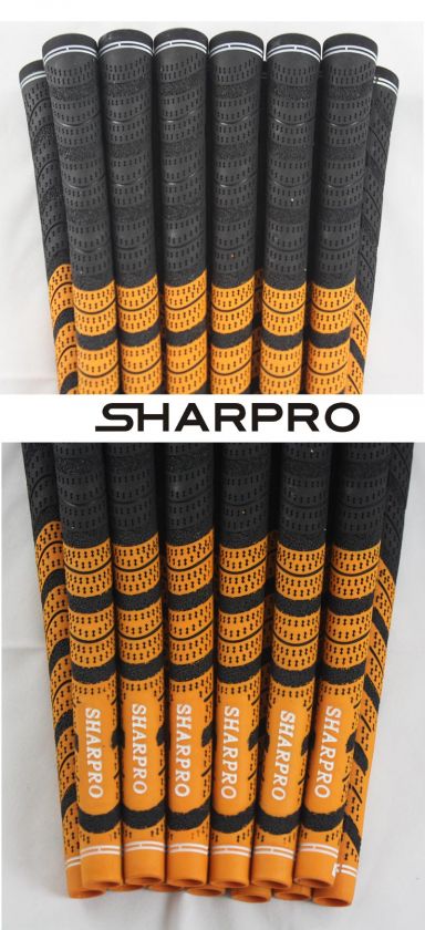 13 SHARPRO Dual Compound Golf Grips Pride Orange Std.  