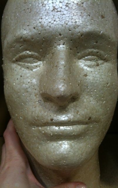 Lot 8 Styrofoam Foam Mannequin Heads Male Head Display Halloween Props 