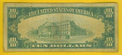 1928 $10.00 U.S. GOLD SEAL GOLD CERTIFICATE  