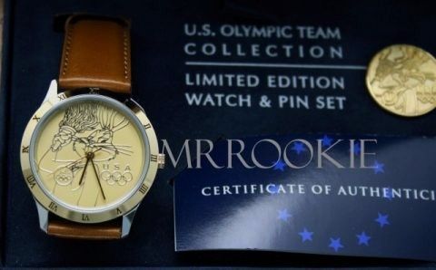 1996 LE U.S.Olympic Warner Bros.Bugs Bunny Watch & Pin  