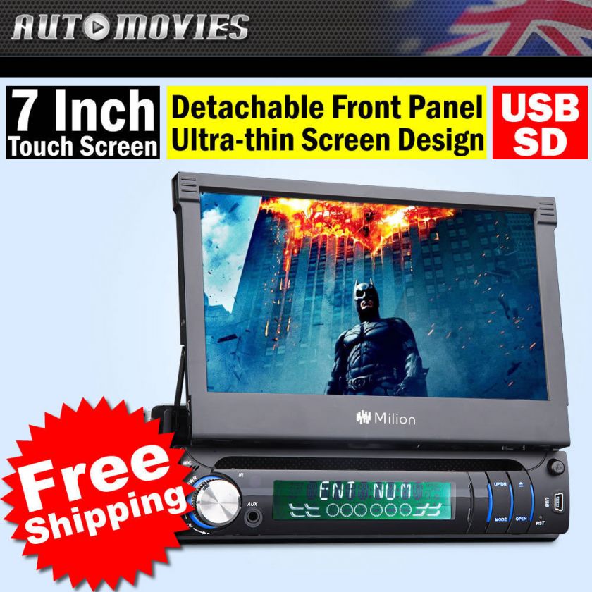   Din In Dash Detachable 7 USB FM Radio Car DVD Stereo Player te  