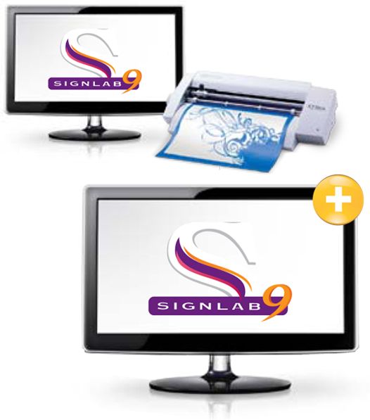 Signlab 9 Vinyl Cadlink Plotter / Cutter software  