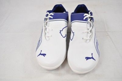 PUMA FUTURE CAT REMIX LO JR WHITE BLUEPRINT BLUE LEATHER LOW PROFILE 4 