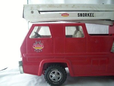 Metal Snorkel Basket TONKA TRUCK Red And White VINTAGE  