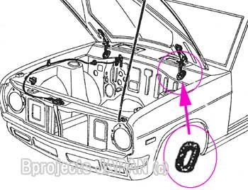 HOOD Hinge SEAL Rubber, DATSUN 1200 B110 ute SUNNY GX  