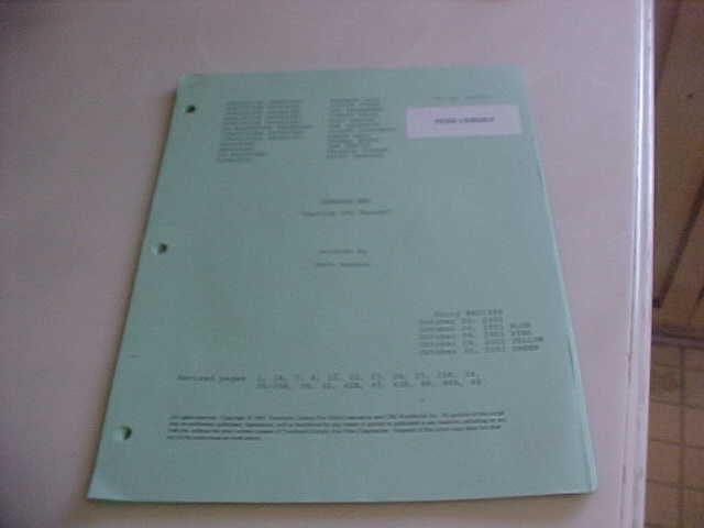 JUDGING AMY. TV SERIES. SCRIPT. 2001  