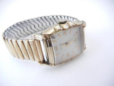 Vintage Mens BENRUS 10K Rolled Gold Plate Bezel RUNS  