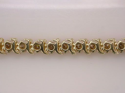 Genuine Diamond 6.00ct 14K Yellow Gold Ladies Tennis Bracelet Jewelry 