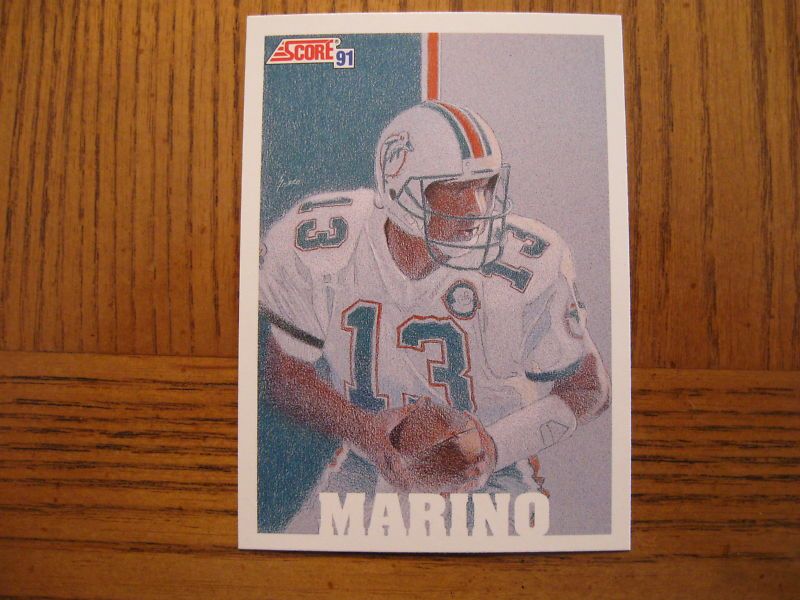 1991 Score DAN MARINO Dolphins Team MVP Card #632  