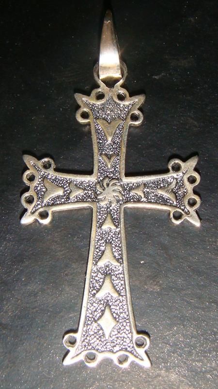 ARMENIAN ARMENIA SILVER CROSS HAND MADE ECHMIATSIN NEW  