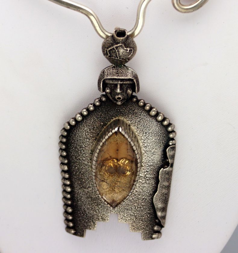 GORGEOUS Santo Domingo ANTHONY LOVATO Silver Necklace & Pin  