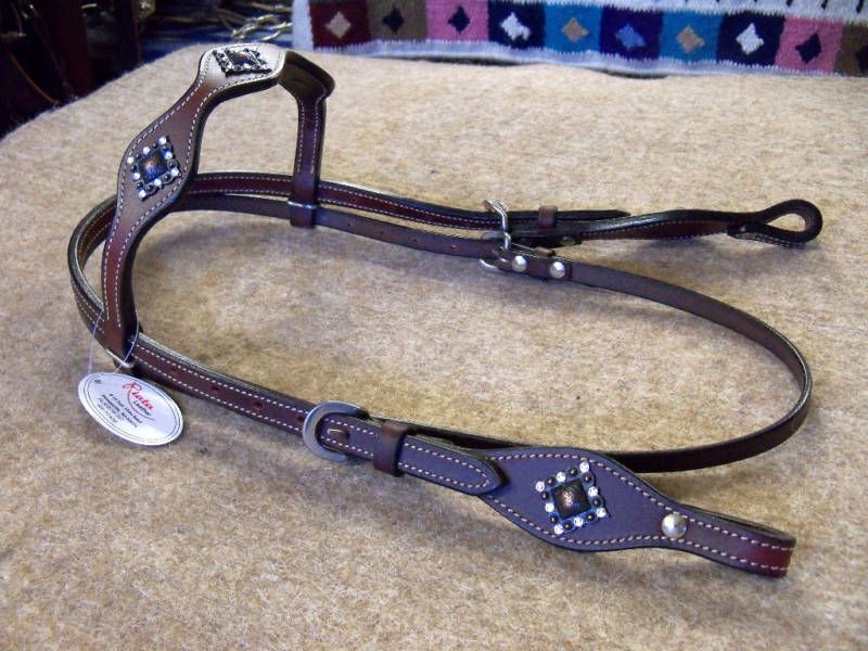 Breast Collar&Headstall Set With Custom Crystal Conchos  