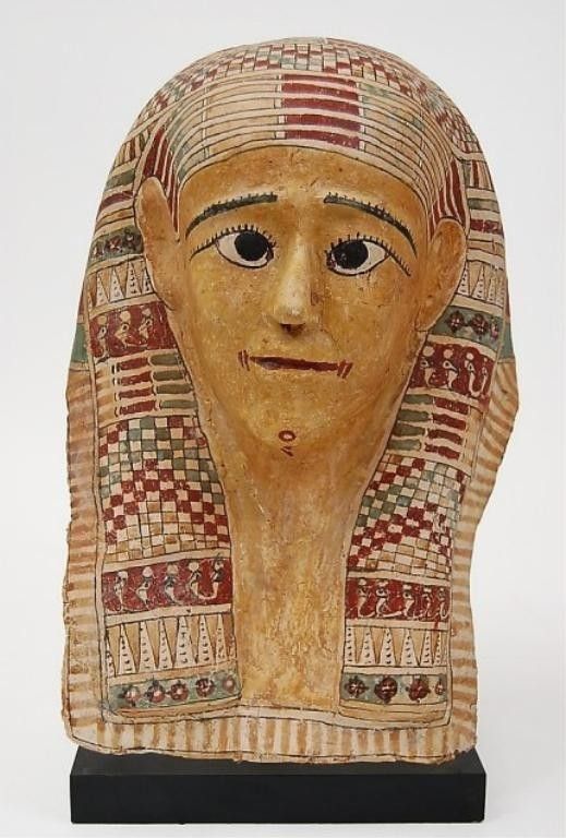 Egyptian Cartonnage Mask late Ptolemaic period c.200 B.  