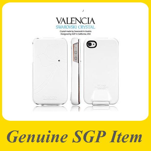 SGP Leather Pouch Case Valencia WHITE for iPhone 4S  