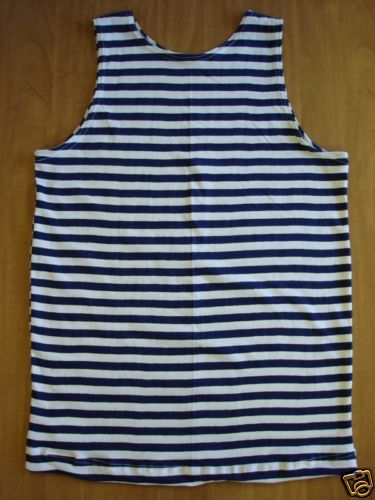 USSR RUSSIAN NAVY SAILORS STRIPED SHIRT TANK TOP NEW  