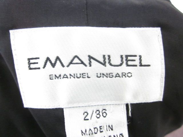 EMANUEL EMANUEL UNGARO Black Blazer Jacket Sz 2 36  