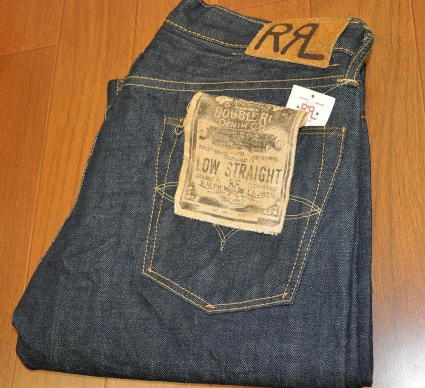 RALPH LAUREN RRL DOUBLE RL SELVAGE DENIM JEAN 34 X 34  