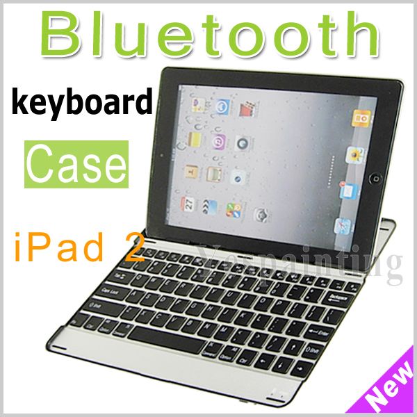 Aluminum Case with Bluetooth Keyboard For Apple iPad 2  