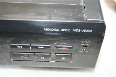 SONY MINIDISC DECK MDS JE330  