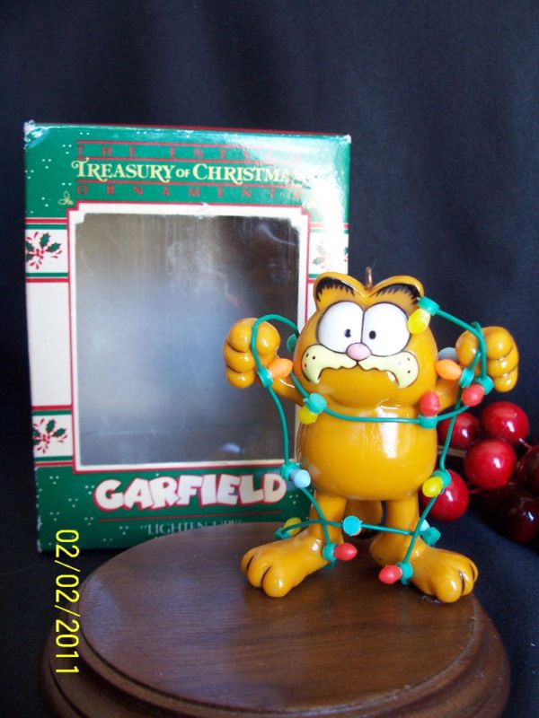 RARE Enesco Ornament 1978 Garfield Lighten UP =  