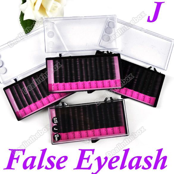 Tray Individual Eyelashes Eye Lash Extensions J Curl  