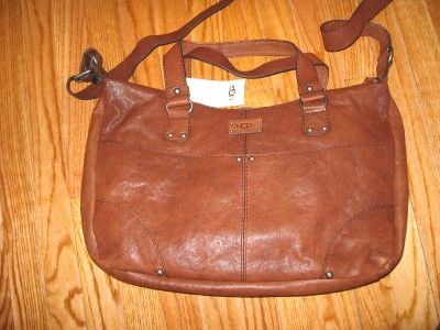 UGG® Australia Large Leather Satchel bag,Chestnut  