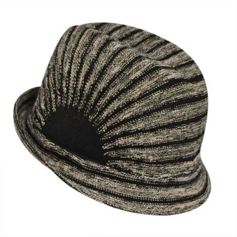 Kangol Marl Stripe Duke Black Hat Cap  