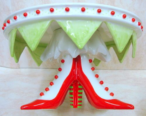 KRINKLES High Heel Cake Plate Christms Brewster 0830220  